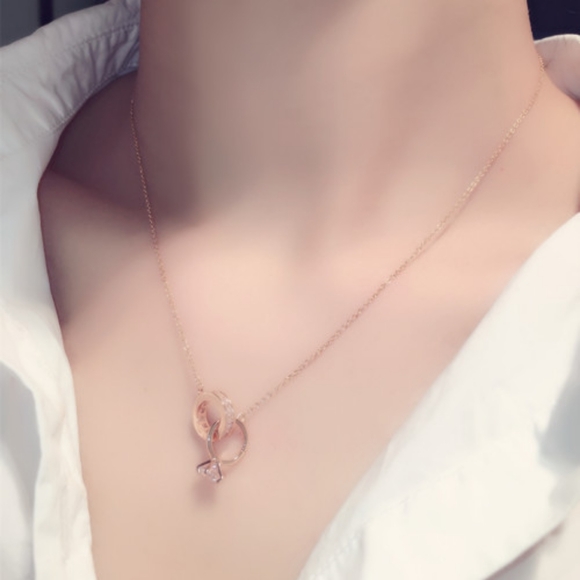 14k gold diamond ring necklace - Picture 8 of 16